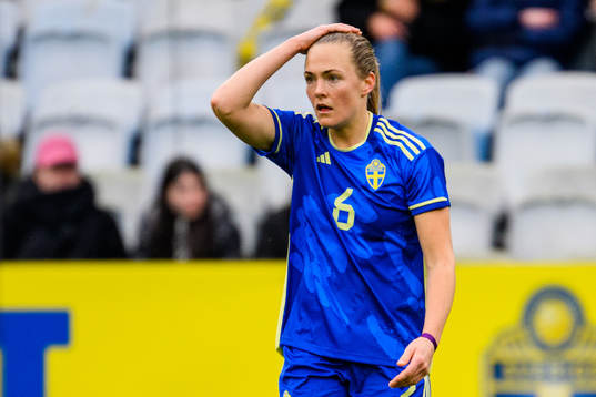 Magdalena Eriksson of Sweden looks dejected