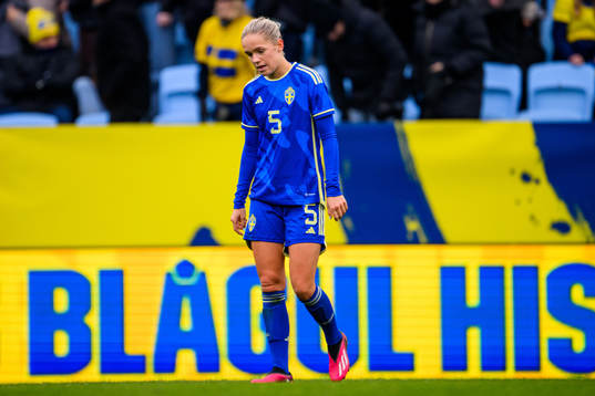 Hanna Lundkvist of Sweden looks dejected