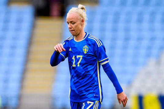 Caroline Seger of Sweden looks dejected afetr the women's