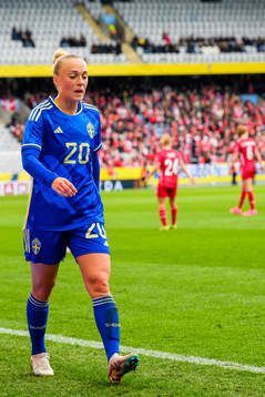 Hanna Bennison of Sweden looks dejected