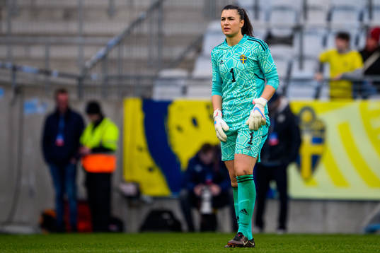 Goalkeeper Zecira Musovic of Sweden