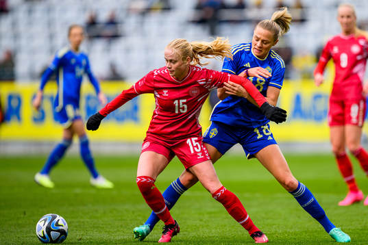 Kathrine Kuhl of Denmark and Fridolina Rolfö of Sweden
