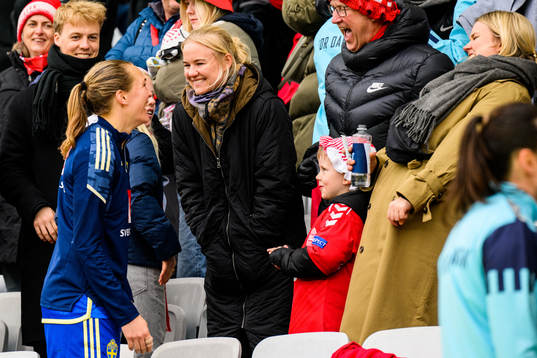 Magdalena Eriksson of Sweden with her girlfriend Pernille