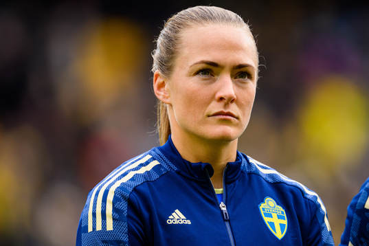 Magdalena Eriksson of Sweden ahead the women's