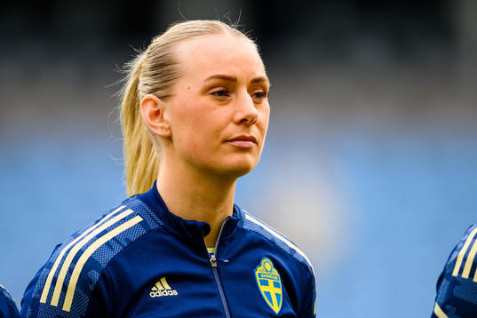 Stina Blackstenius of Sweden ahead the women's
