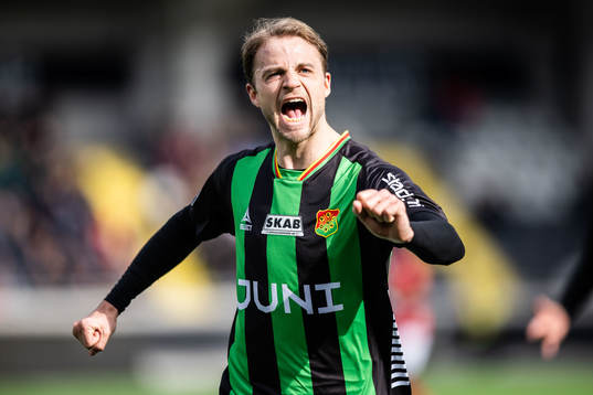 GAISs Gustav Lundgren jublar