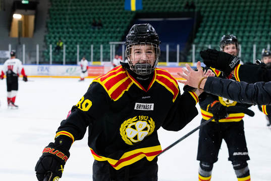 Brynäs Gustav Hillström jublar