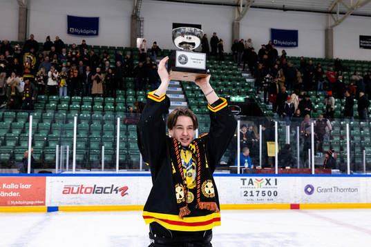 Brynäs Elias Kedling jublar