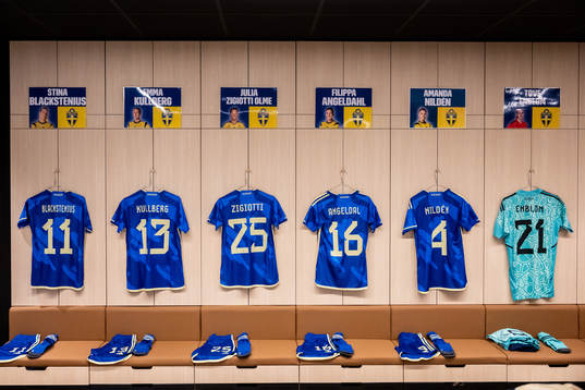 Jerseys of Stina Blackstenius, Emma Kullberg, Julia