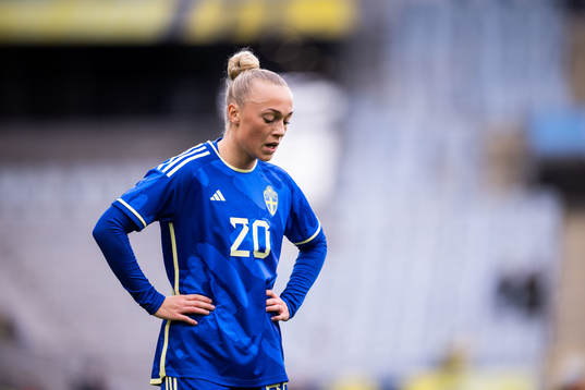 Hanna Bennison of Sweden looks dejected