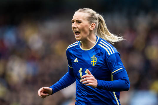 Stina Blackstenius of Sweden reacts