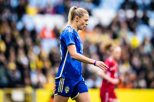 Fridolina Rolfö of Sweden looks dejected