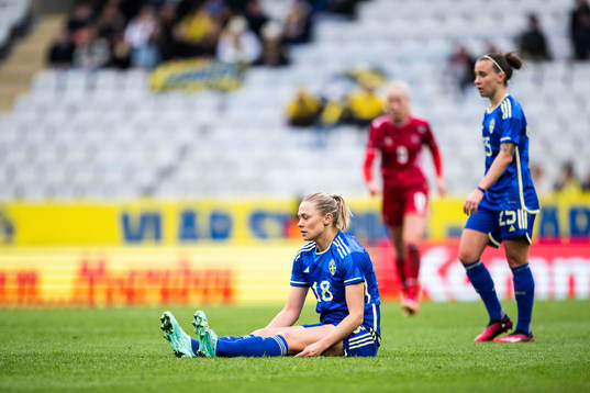 Fridolina Rolfö of Sweden looks dejected