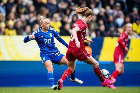 Hanna Bennison of Sweden and Karen Holmgaard of Denmark