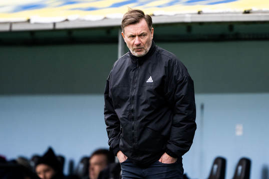 Head coach Peter Gerhardsson of Sweden looks dejected