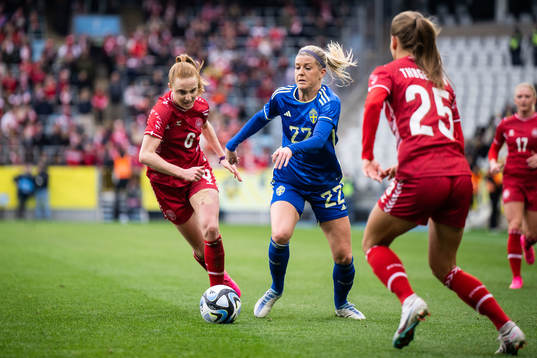 Olivia Schough of Sweden against Karen Holmgaard and