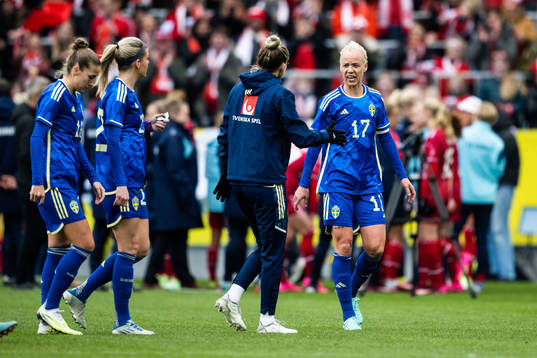 Caroline Seger of Sweden looks dejected