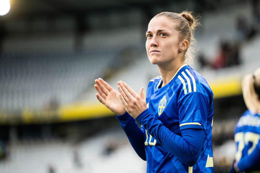 Filippa Angeldahl of Sweden looks dejected