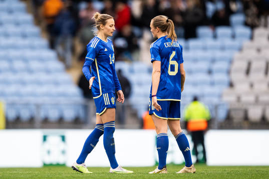 Nathalie Björn and Magdalena Eriksson of Sweden look