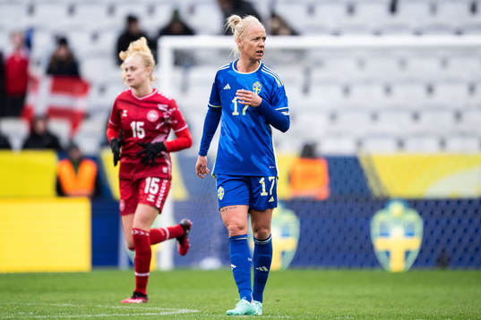 Caroline Seger of Sweden looks dejected
