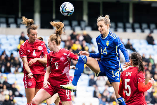 Nathalie Björn of Sweden against Rikke Sevecke and Karen