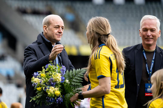 Fredrik Reinfeldt, president and Håkan Sjöstrand, general