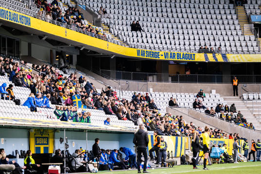 General view of signs at Eleda Stadion