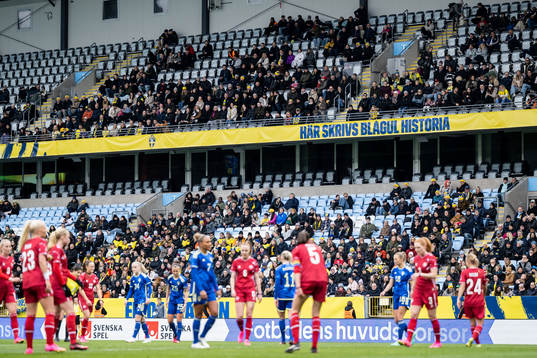 General view of signs at Eleda Stadion