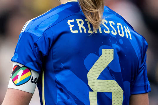 Magdalena Eriksson of Sweden with the The One Love