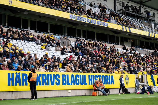General view of signs at Eleda Stadion