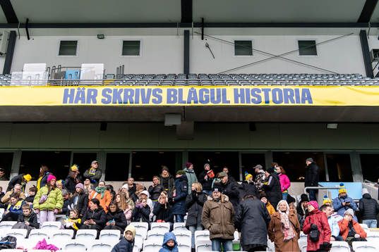 General view of signs at Eleda Stadion