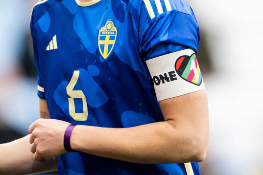 Magdalena Eriksson of Sweden with the The One Love