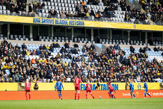 General view of signs at Eleda Stadion