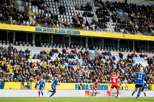 General view of signs at Eleda Stadion