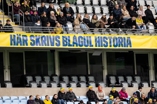 General view of signs at Eleda Stadion