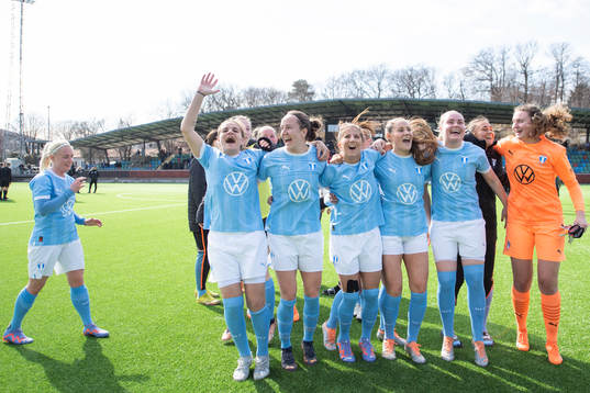 Malmö FFs spelare jublar