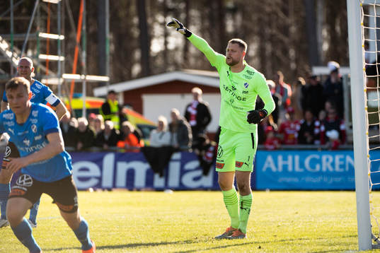 Halmstads målvakt Malkolm Nilsson Säfqvist