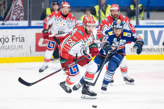 Frölundas Anthony Greco och Växjös Glenn Gustafsson