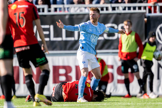 Malmö FFs Anders Christiansen reagerar