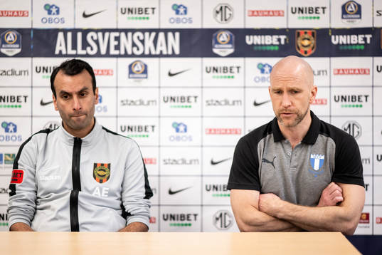 Brommapojkarnas tränare Andreas Engelmark och Malmö FFs