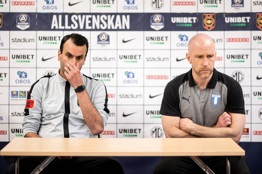 Brommapojkarnas tränare Andreas Engelmark och Malmö FFs