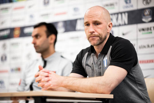 Brommapojkarnas tränare Andreas Engelmark och Malmö FFs