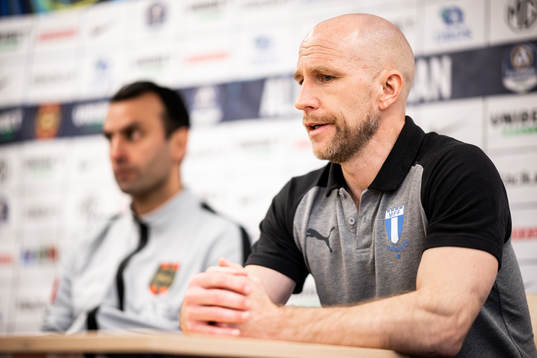 Brommapojkarnas tränare Andreas Engelmark och Malmö FFs