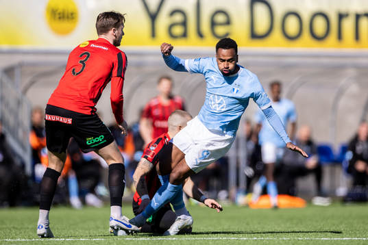 Malmö FFs Isaac Kiese Thelin och Brommapojkarnas Alexander