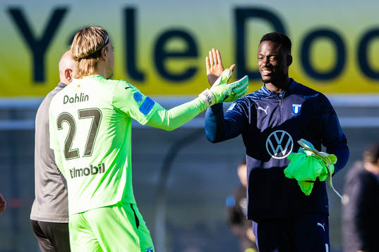Malmö FFs målvakt Johan Dahlin och målvakt Ismael
