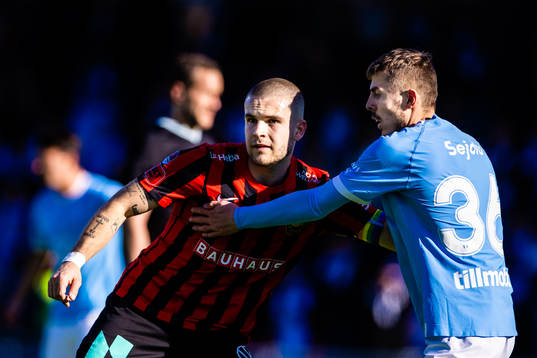 Brommapojkarnas Amadeus Sögaard och Malmö FFs Patriot