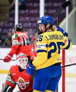Lina Ljungblom of Sweden celebrates