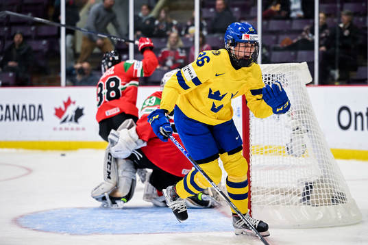 Hanna Olsson of Sweden in pain