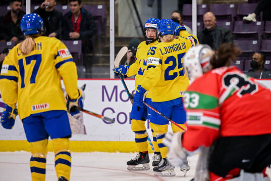 Hilda Svensson of Sweden celebrates