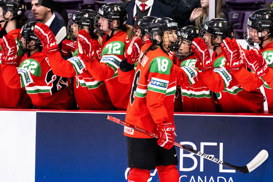 Alexandra Huszak of Hungary celebrates